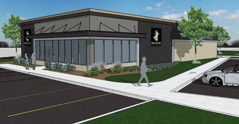 Rendering of the Fred Astaire Dance Studio Coming to Pleasant Prairie, WI.