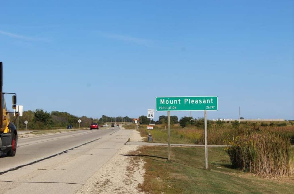 An image of a Mount Pleasant city sign.