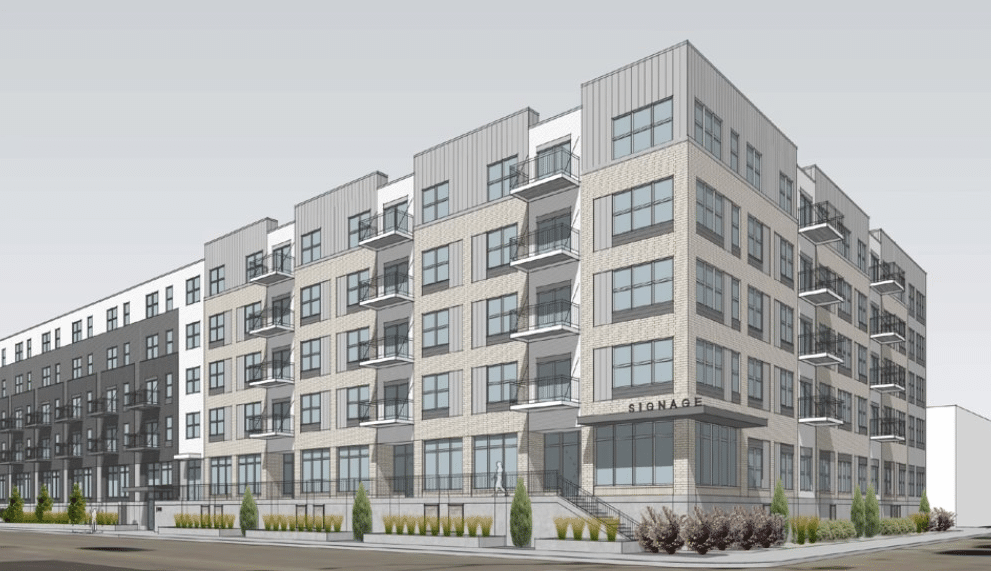Renderings of the new affordable housing apartment complex slated for 100 e national in Milwaukee WI